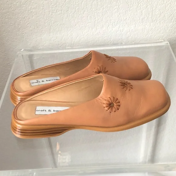 Vintage Y2K Croft & Barrow Leather Mule Slides - Picture 3 of 12